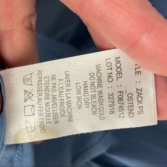 Theory Zack Ps Ostend Blue Button Up Dress Shirt Size Medium Stretch Long Sleeve - Picture 7 of 10